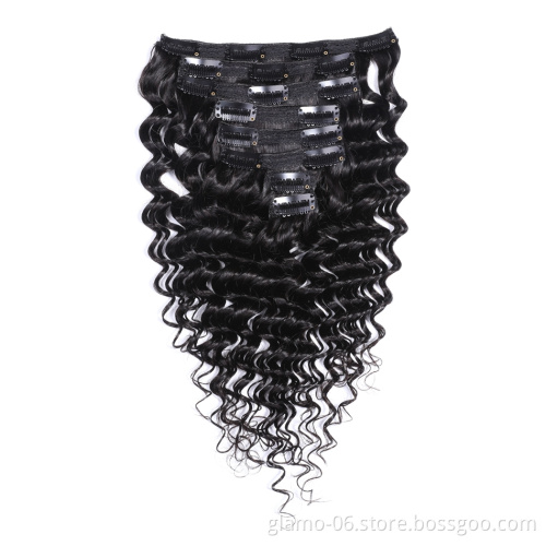 Cheveux Humain Human Hair 4C Human Hair Clip Ins Bleaching Hair Extensions